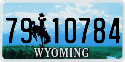 WY license plate 7910784