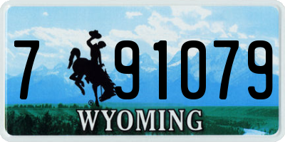 WY license plate 791079