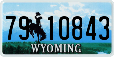 WY license plate 7910843