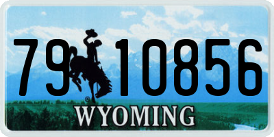 WY license plate 7910856