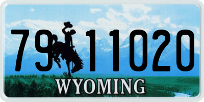 WY license plate 7911020