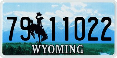 WY license plate 7911022