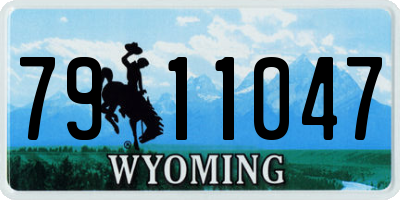 WY license plate 7911047