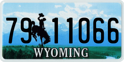 WY license plate 7911066