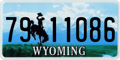 WY license plate 7911086