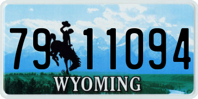 WY license plate 7911094