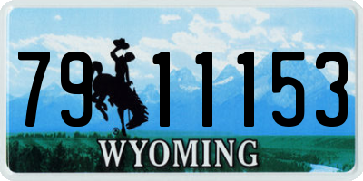 WY license plate 7911153