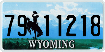 WY license plate 7911218