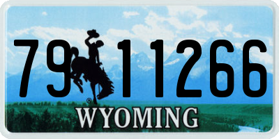 WY license plate 7911266