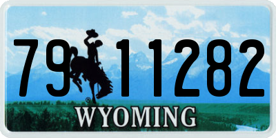 WY license plate 7911282