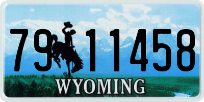 WY license plate 7911458