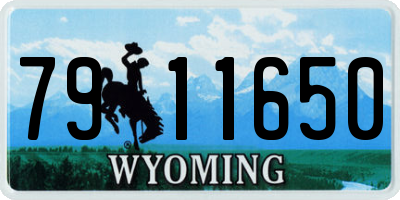 WY license plate 7911650