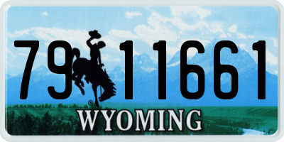 WY license plate 7911661