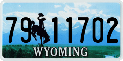 WY license plate 7911702