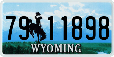 WY license plate 7911898
