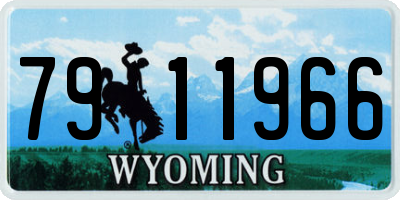 WY license plate 7911966