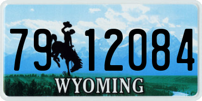WY license plate 7912084
