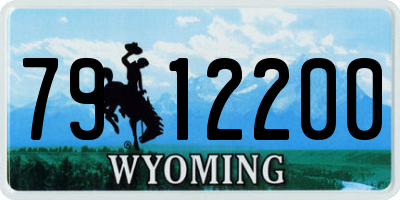 WY license plate 7912200