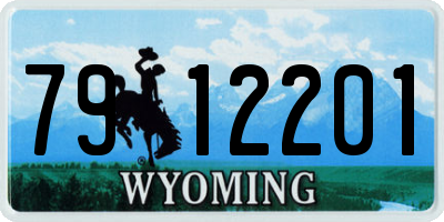 WY license plate 7912201