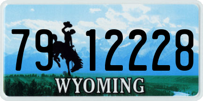WY license plate 7912228