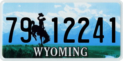 WY license plate 7912241