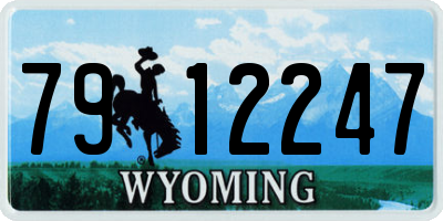 WY license plate 7912247