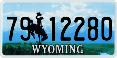 WY license plate 7912280