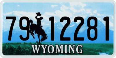 WY license plate 7912281