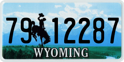 WY license plate 7912287