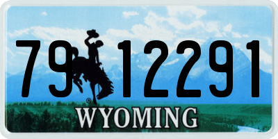WY license plate 7912291