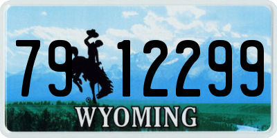 WY license plate 7912299