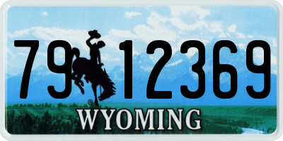 WY license plate 7912369