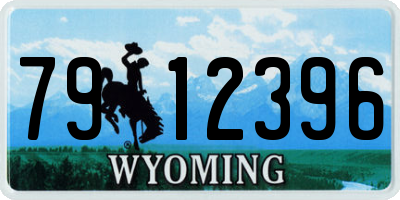 WY license plate 7912396
