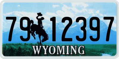 WY license plate 7912397