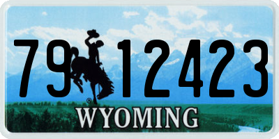 WY license plate 7912423