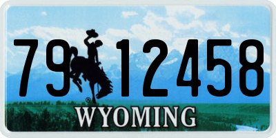 WY license plate 7912458