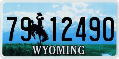WY license plate 7912490