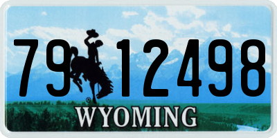 WY license plate 7912498