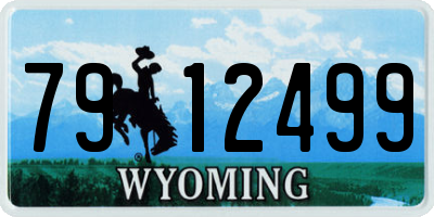 WY license plate 7912499