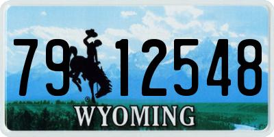 WY license plate 7912548