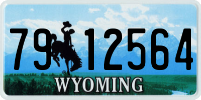 WY license plate 7912564