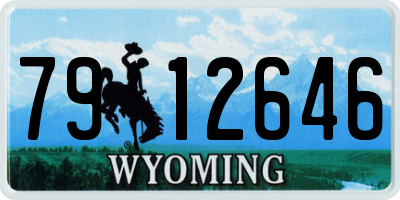 WY license plate 7912646