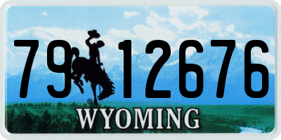WY license plate 7912676