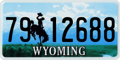 WY license plate 7912688