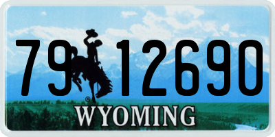 WY license plate 7912690