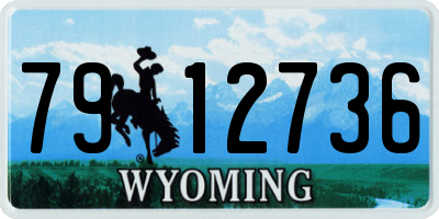 WY license plate 7912736