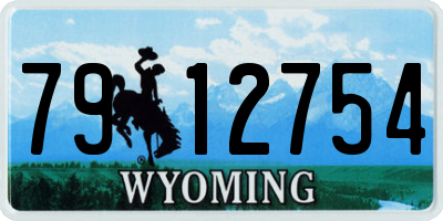 WY license plate 7912754