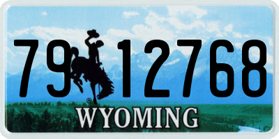 WY license plate 7912768
