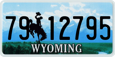 WY license plate 7912795