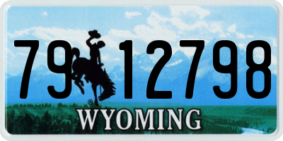 WY license plate 7912798